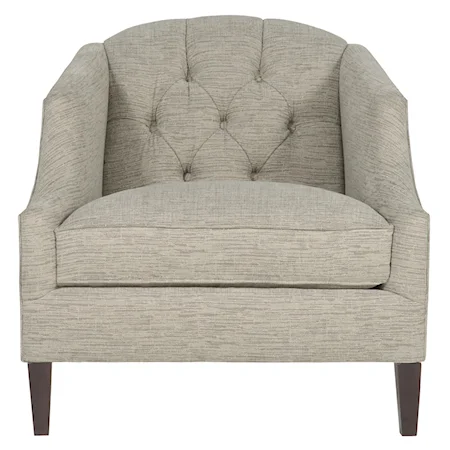 Den Chair with Button-Tufted Seat Back